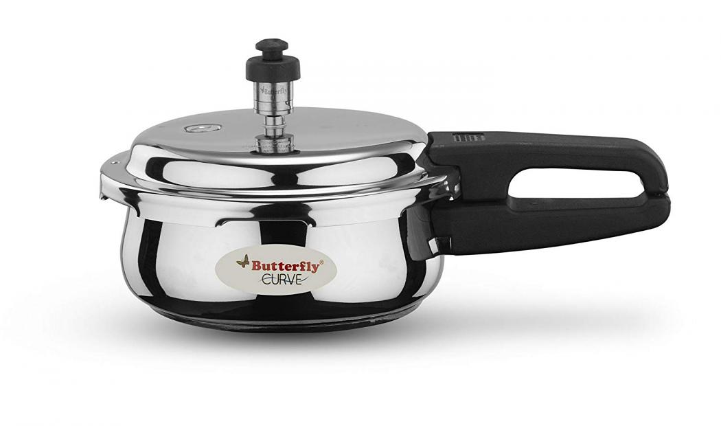 Butterfly Curve 2 Ltr Pressure Cooker 2 Litres Silver